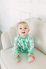 Green Birthday Premium Zipper Romper