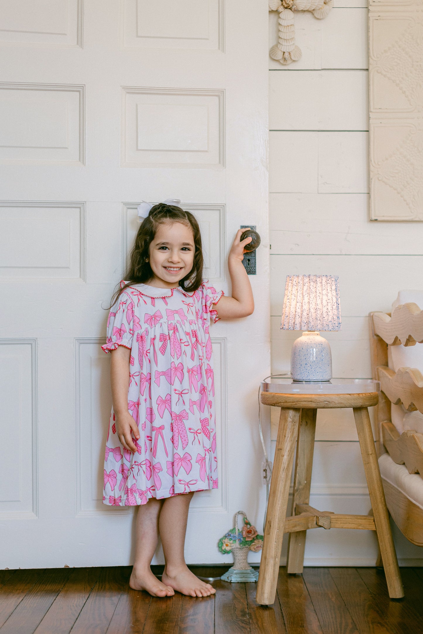 Pink Bows Knit Dress