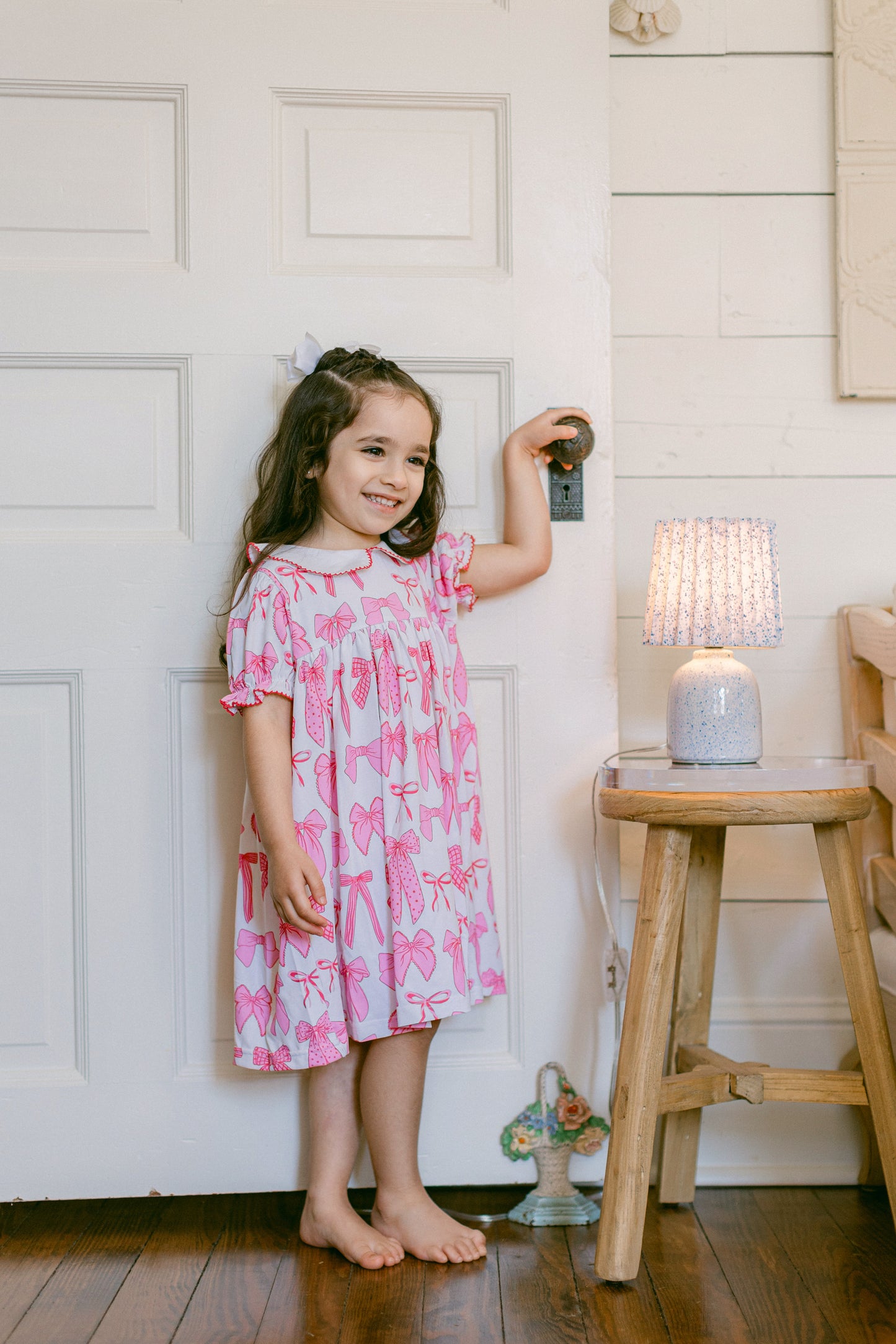 Pink Bows Knit Dress