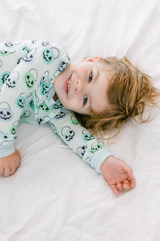 Green Halloween Bucket Premium PJ Set