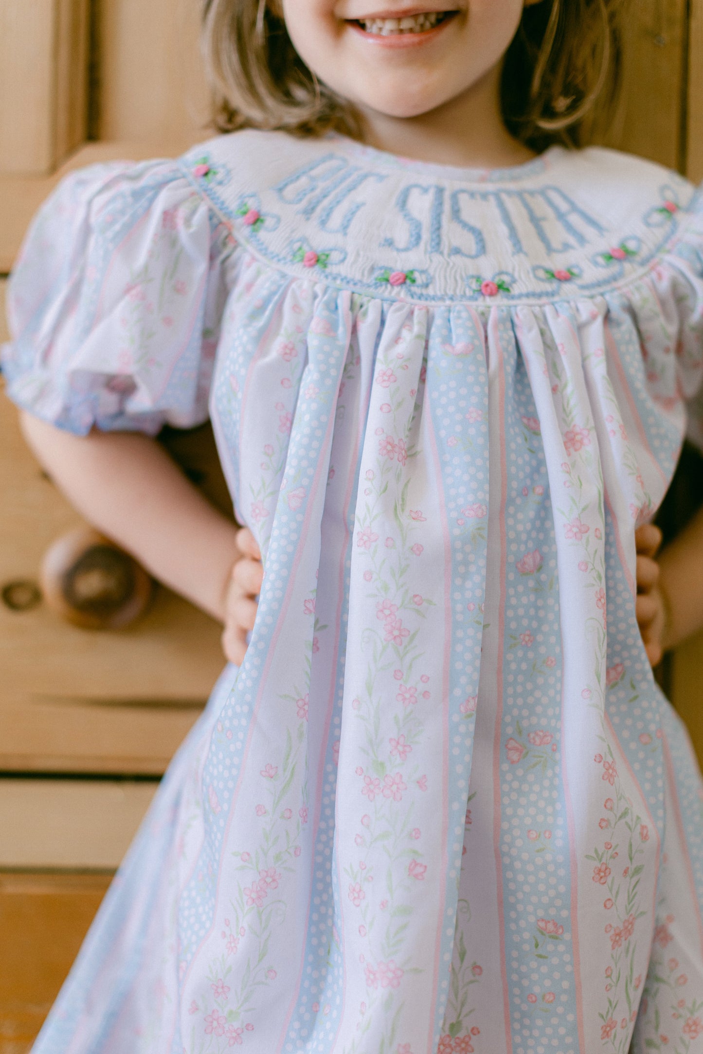 Blue Floral Big Sister Dress