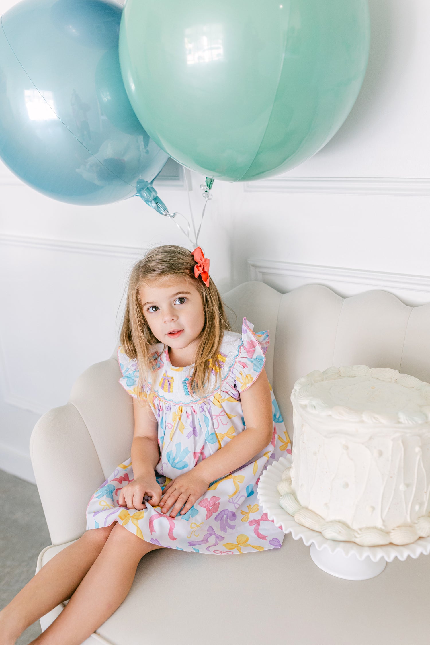 Pastel Bows Smocked Birthday Dress I Poppy Kids Co Pastel Bows Smocked Birthday Dress I Poppy Kids Co