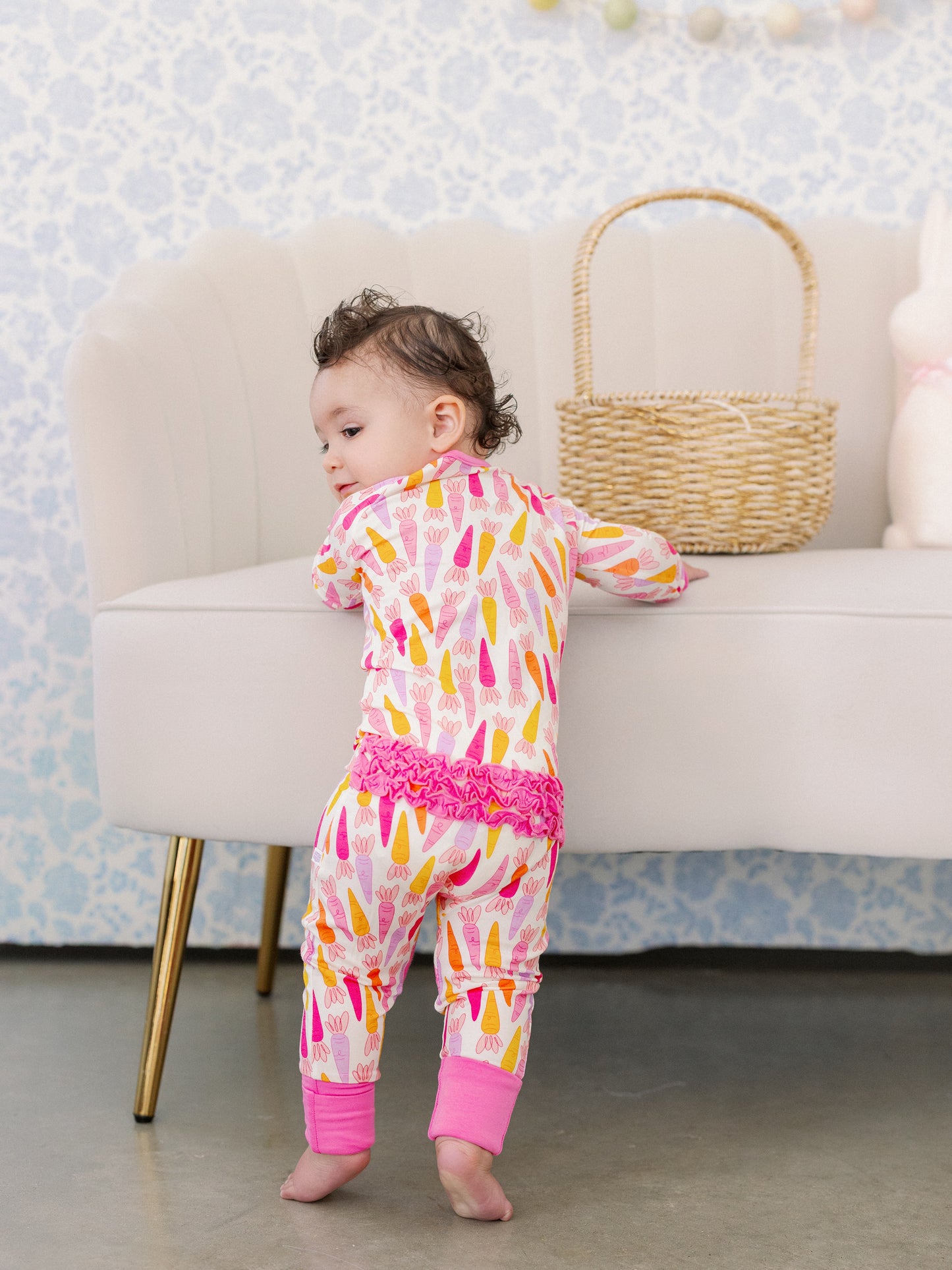 Girly Carrots Ruffle Romper