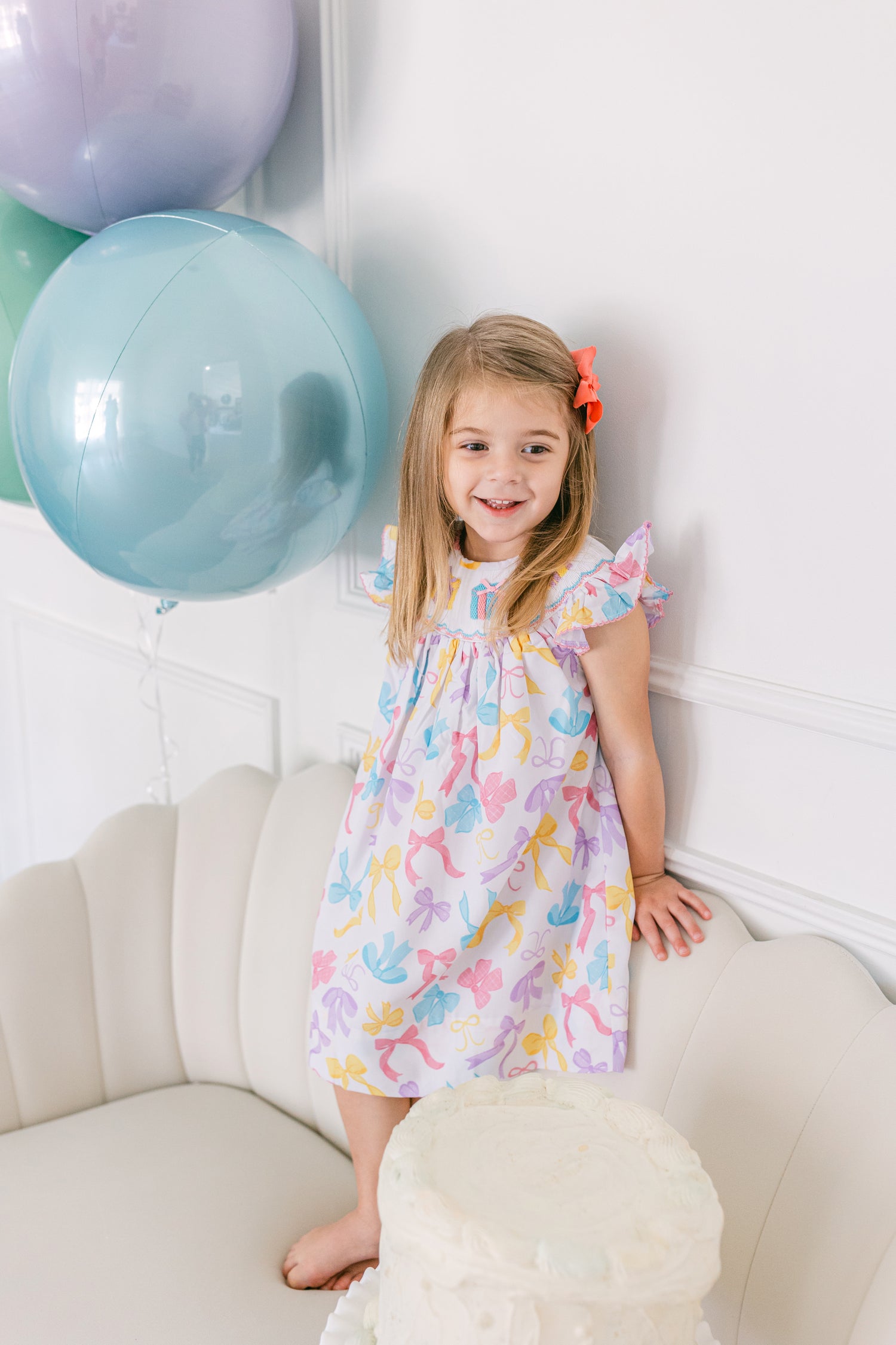 Pastel Bows Smocked Birthday Dress I Poppy Kids Co 4t Pastel Bows Smocked Birthday Dress I Poppy Kids Co 4t