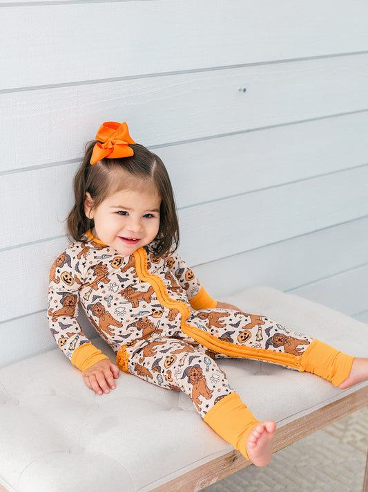 Howl-o-ween Ruffle Romper