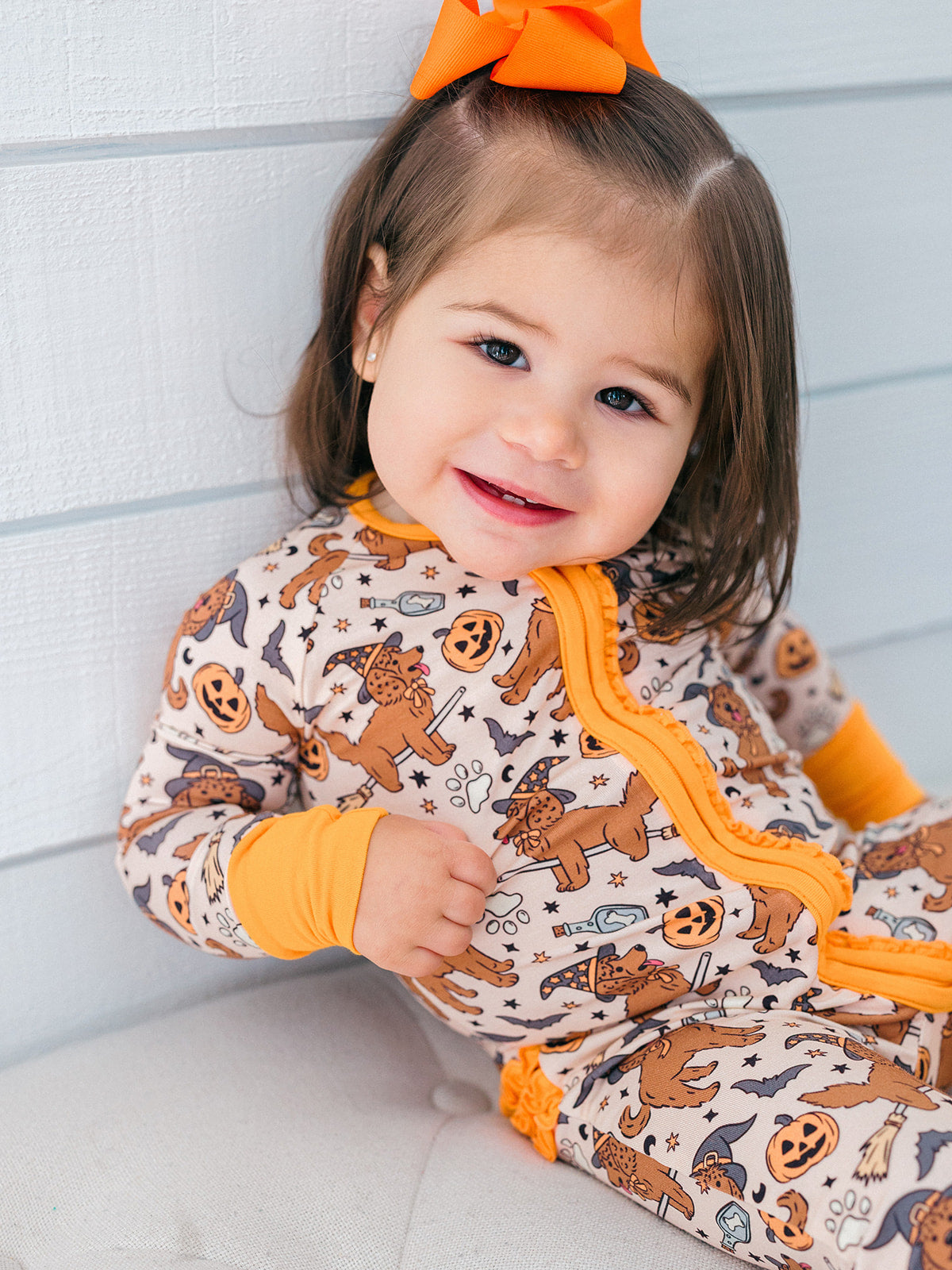 Howl-o-ween Ruffle Romper