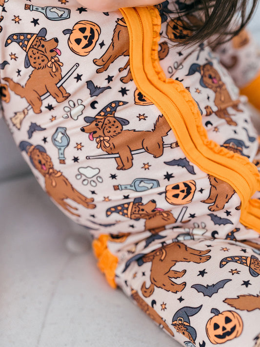 Howl-o-ween Ruffle Romper