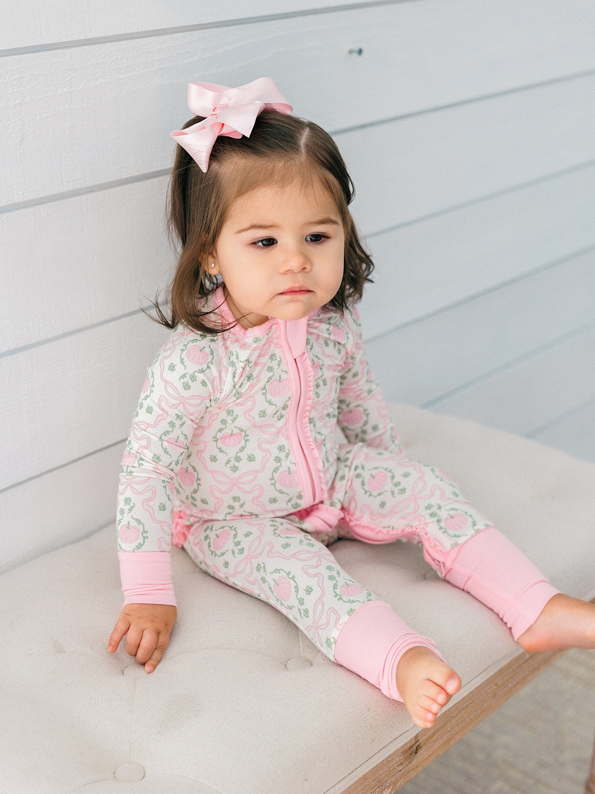 Pretty Pumpkin Ruffle Romper