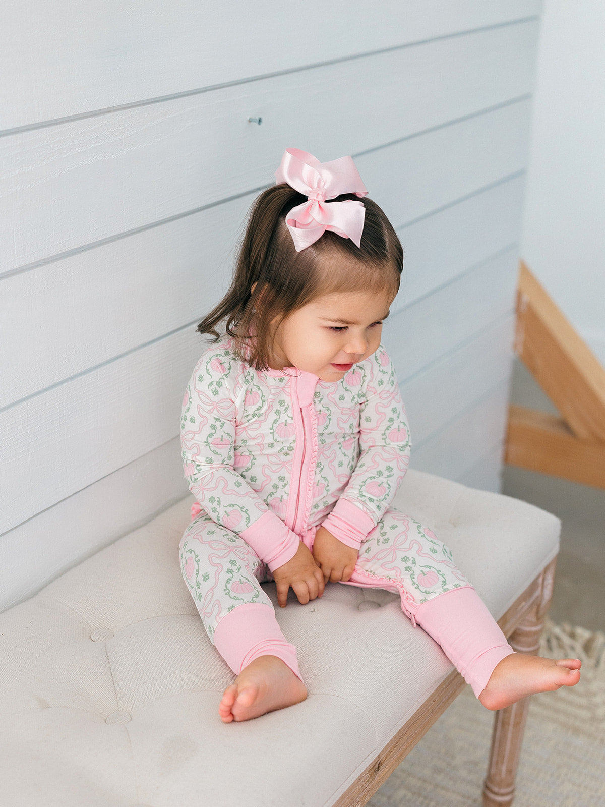 Pretty Pumpkin Ruffle Romper