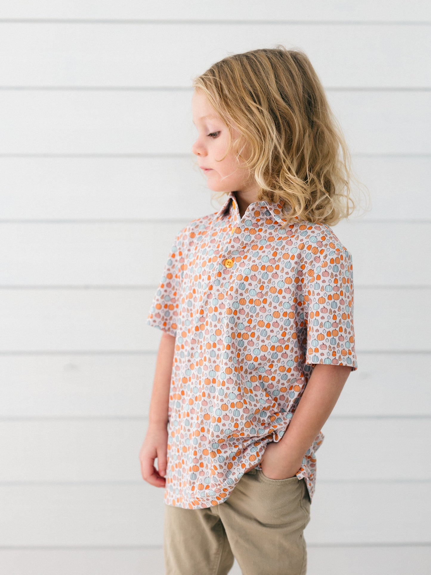 Orange Pumpkin Boys' Polo