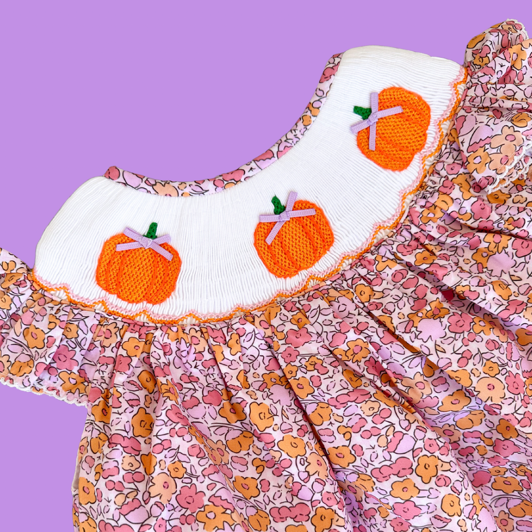 Macey Pumpkin Diaper Cover Set