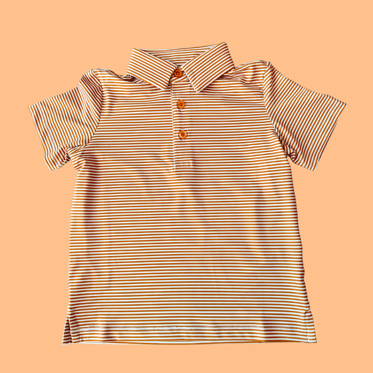 Orange Stripe Polo