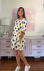Carpool Dress (Cream + Blue)