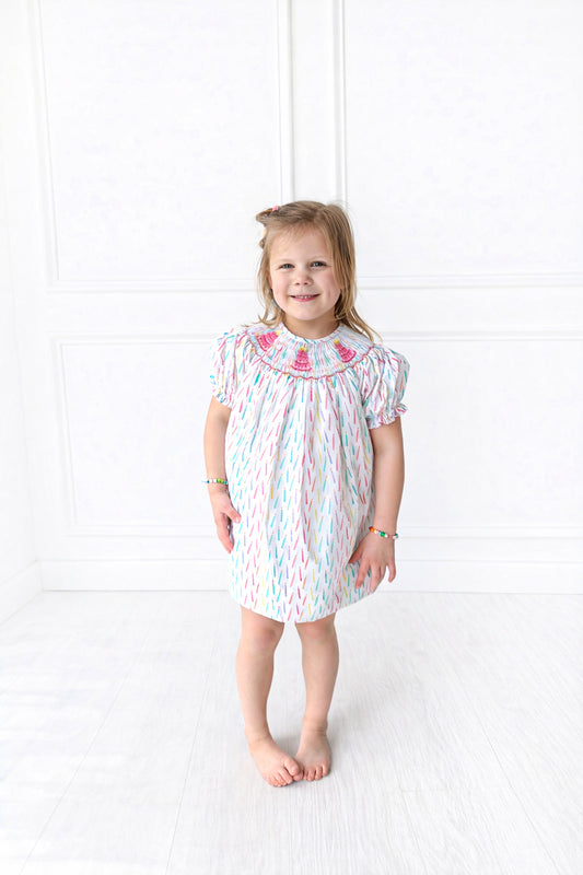 Birthday Candles Smocked Dress