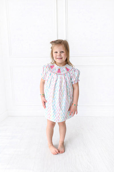 Birthday Cake and Candles Smocked Dress I Poppy Kids Co 6