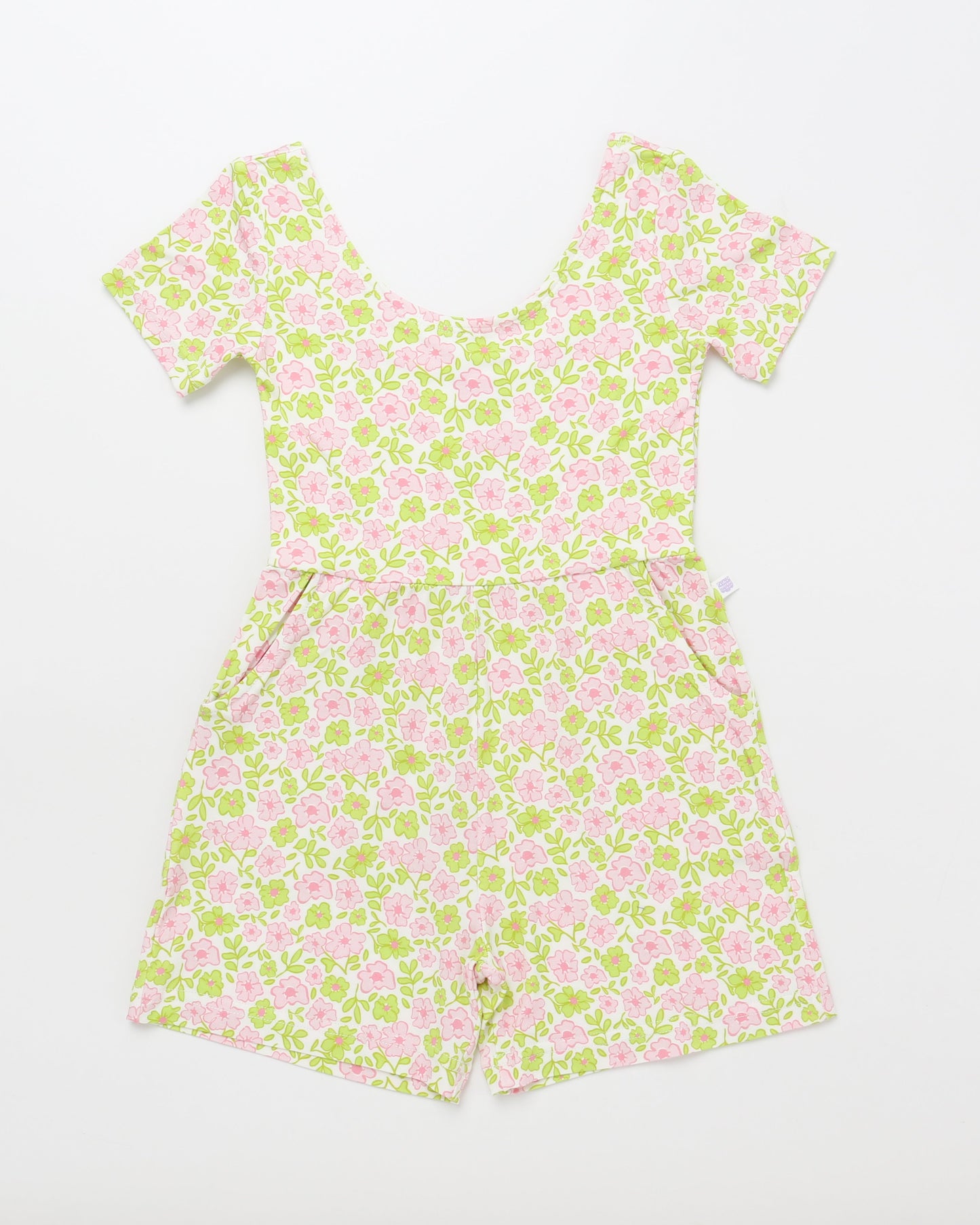 Pink and green floral bamboo outfit