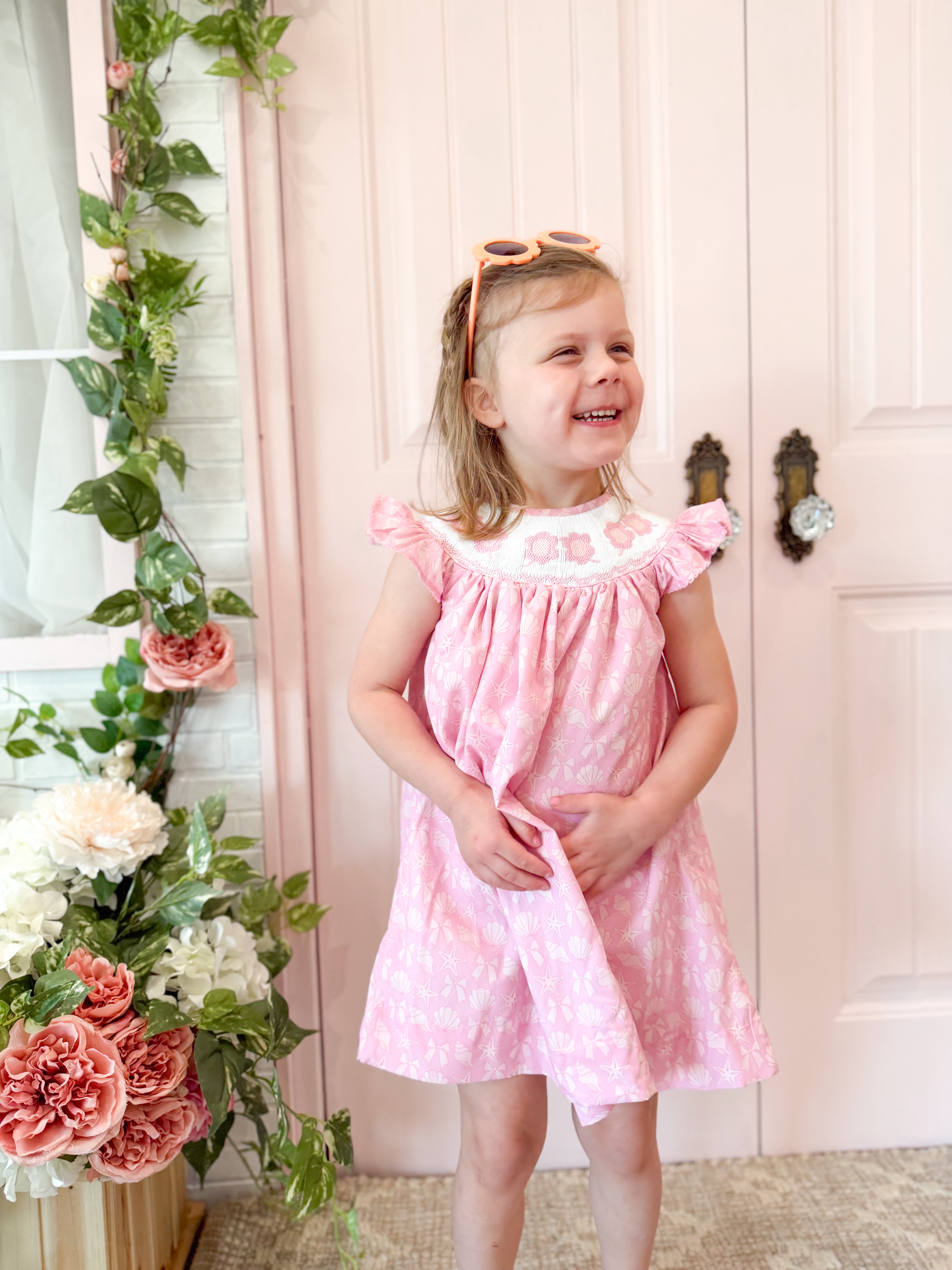 ★新品未使用★ Aapolina Penny Smock Dress 5-7y Smocked Dresses for Girls and Toddlers I Poppy Kids Co