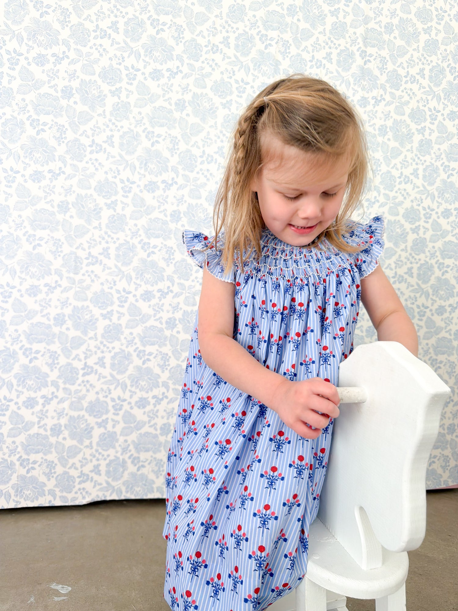 Patriotic Block Print Smocked Dress I Poppy Kids Co 2t Patriotic Block Print Smocked Dress I Poppy Kids Co 2t