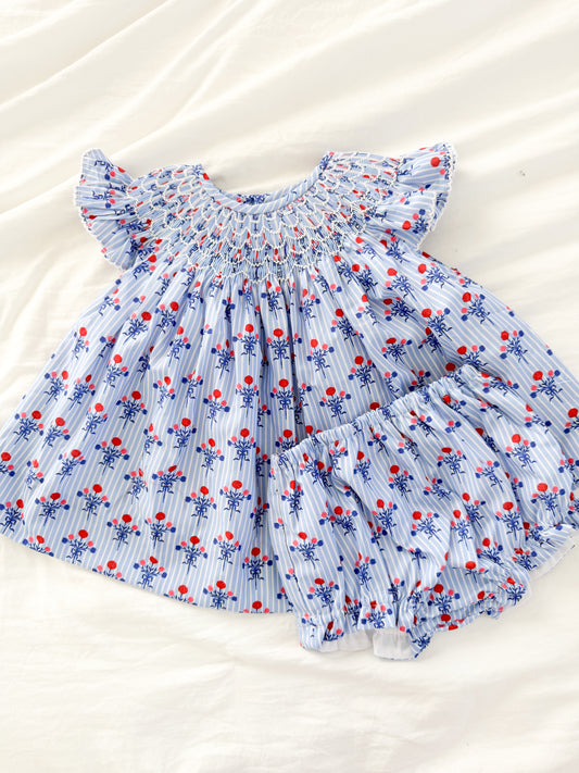 Patriotic Block Print Diaper Cover Set