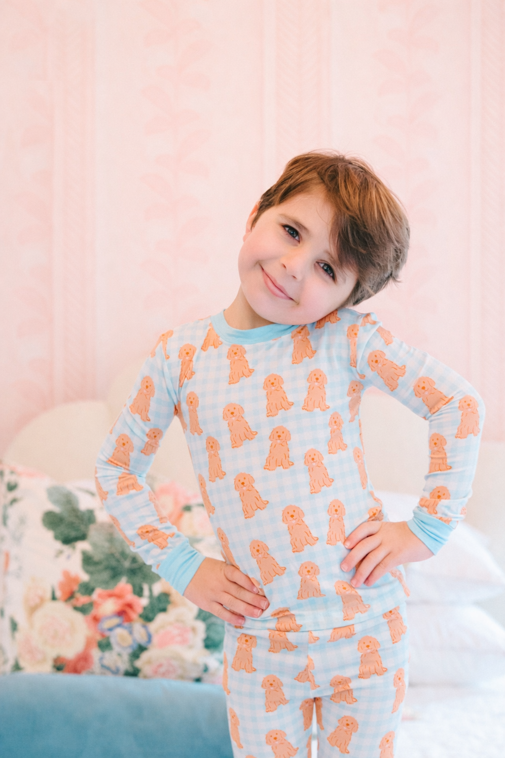 Blue Goldendoodle PJ Set