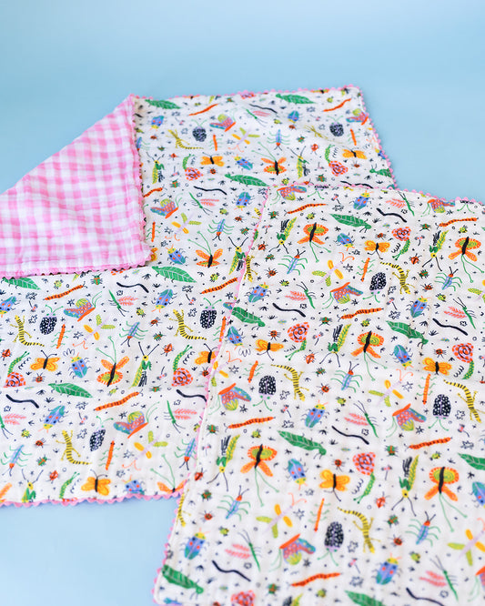 Cutie Crawlers Muslin Blanket