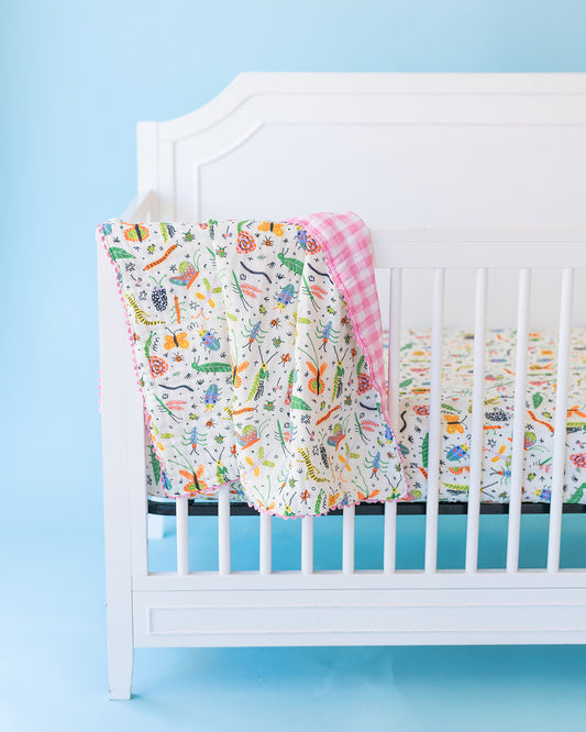 Bugs and Butterflies Muslin Crib sheets