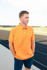 Orange and White Boots Men's Polo