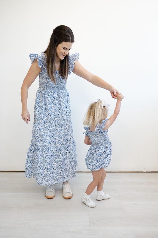 Blue Paisley Mom Dress
