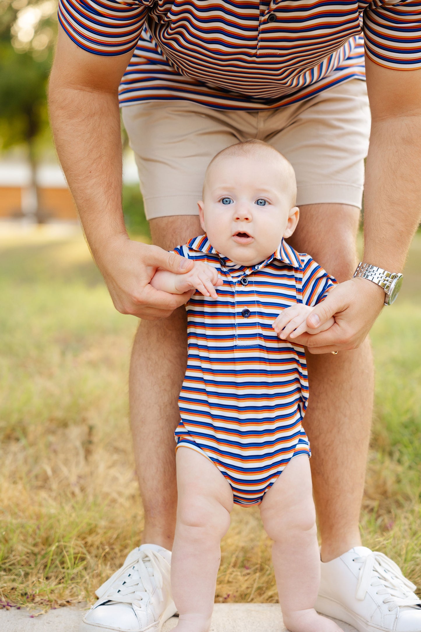 Brody Stripes Polo Onesie