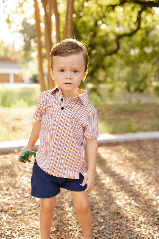 Jake Stripes Boys' Polo