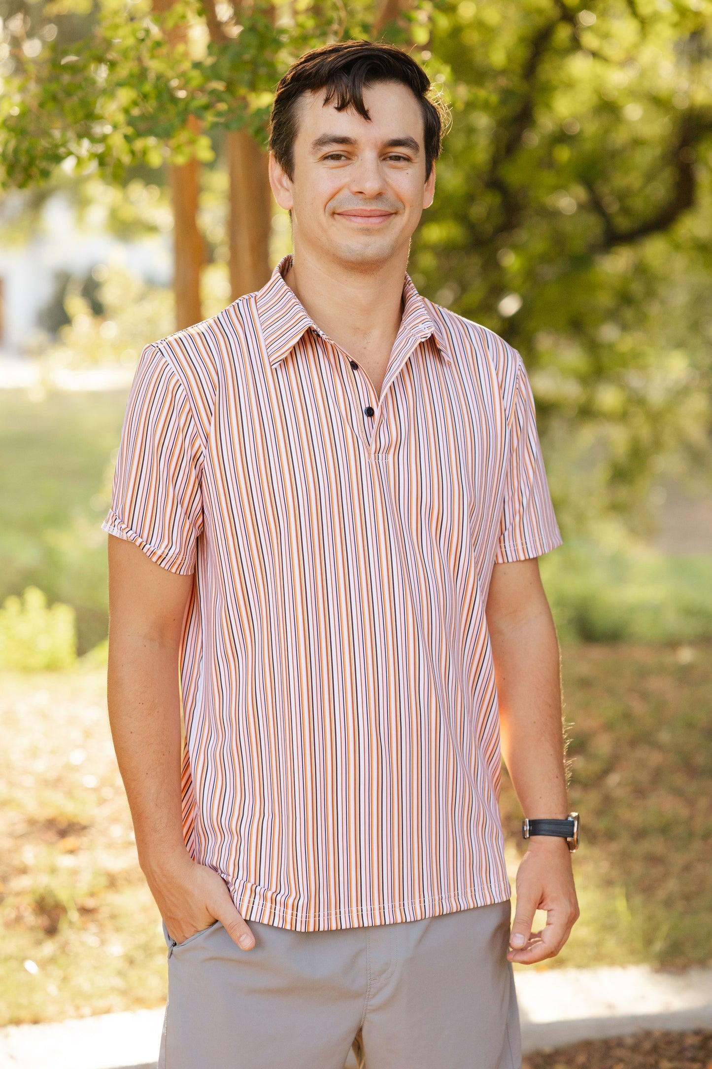 Jake Stripes Men's Polo