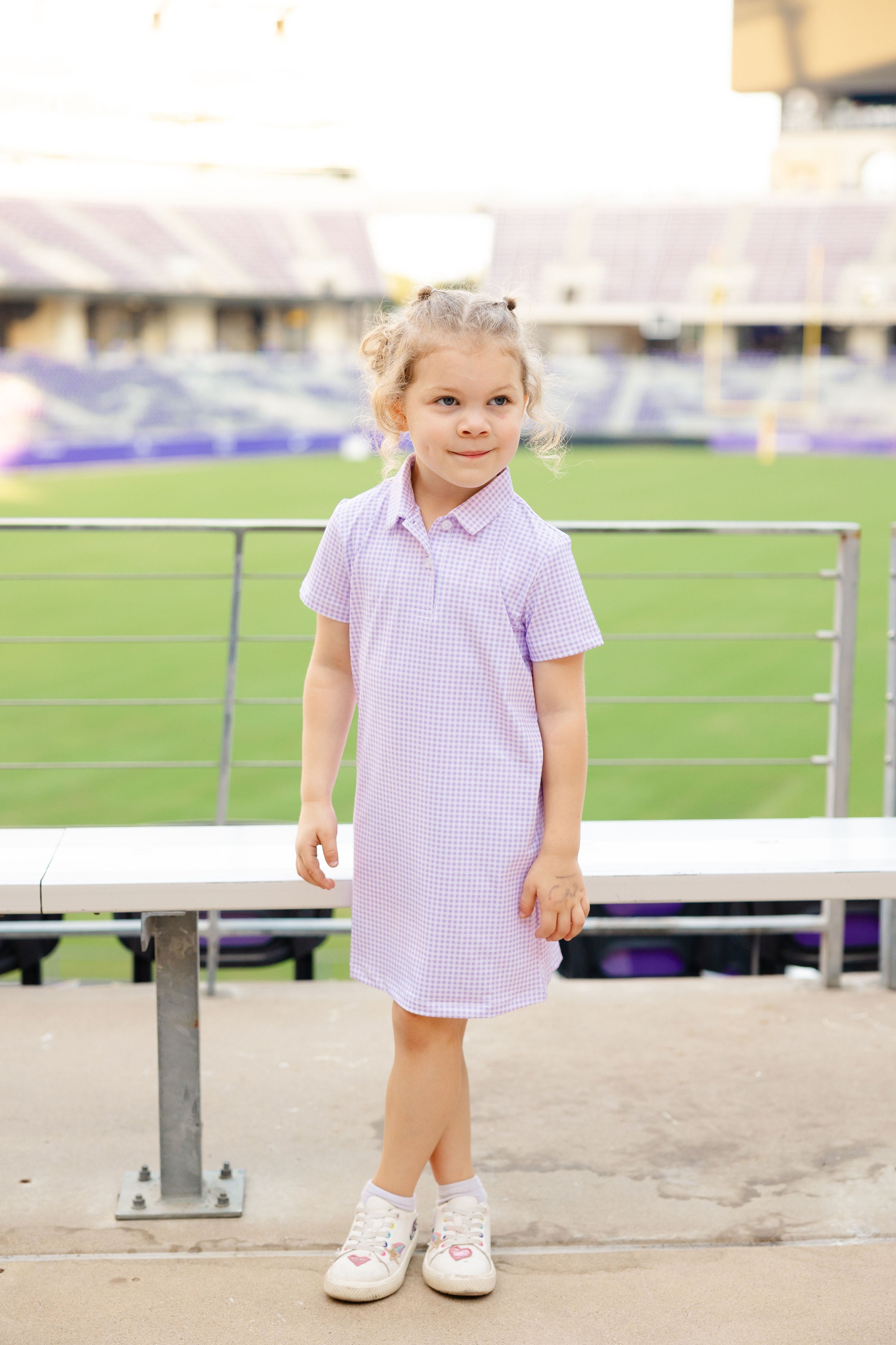 Purple Plaid Polo Dress I Poppy Kids Co 2 3T