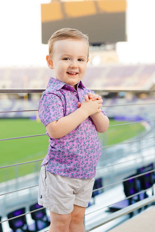 Taylor Floral Boys' Polo