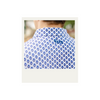 Blue & White Block Print Men's Polo