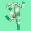 Raad Plaid Zipper Romper