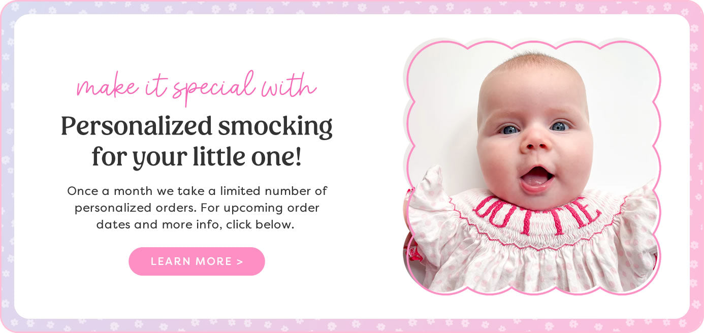 Personalized smocking for your little one!