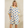 Carpool Dress (Cream + Blue)