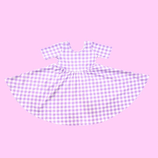 Pink Gingham Twirl Dress