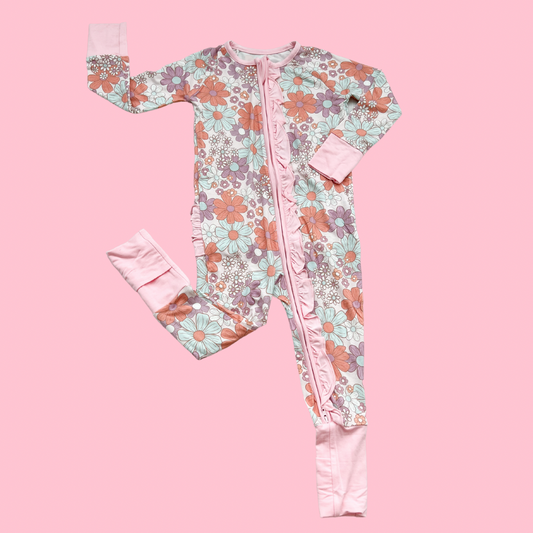 Flower Power Ruffle Romper