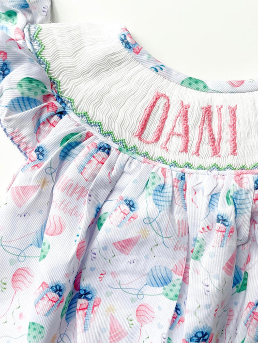 Personalized Party Hat Dress PREORDER (Ships Early/Mid August)