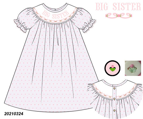 Smocked Dress Pink Big Sister I Poppy Kids Co