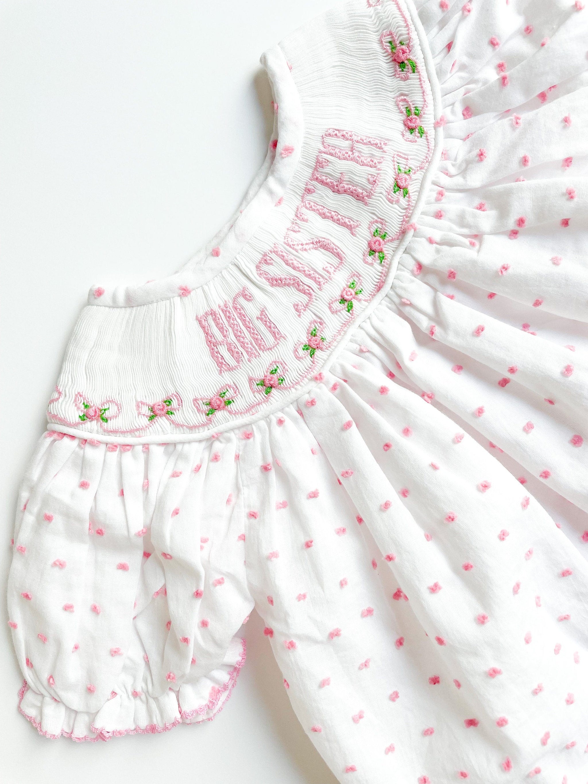Big Sister Smocked Dress Pink