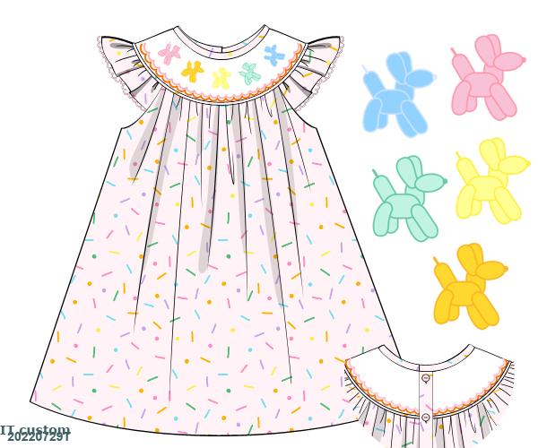 7745- Ballon Dress/Animal  Print main image 1