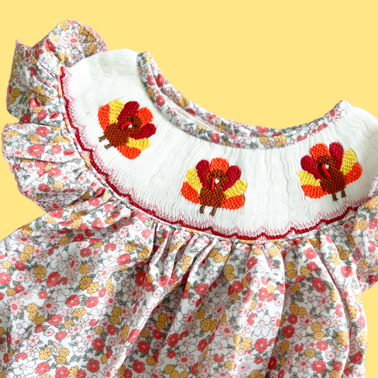 Floral Turkey Dress (Final Sale)